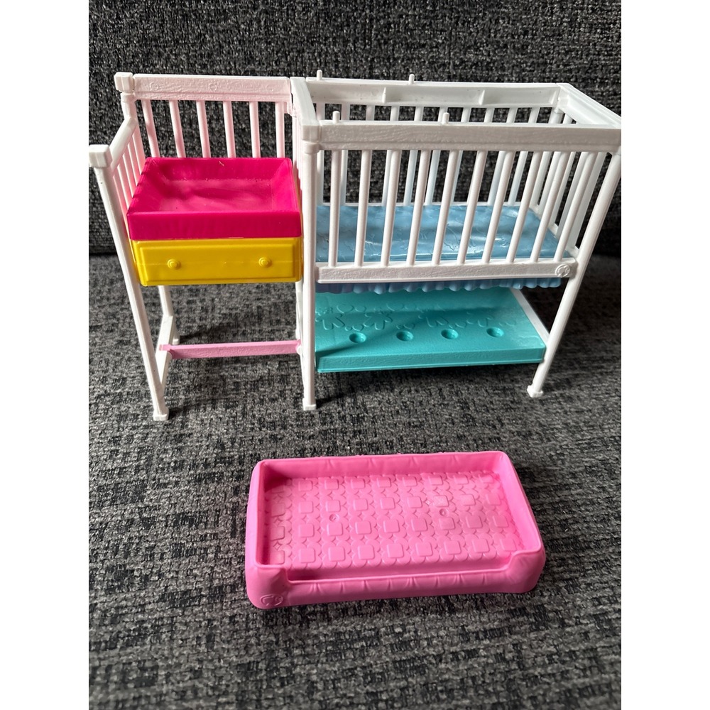 Mattel Barbie Skipper Babysitters Inc Nursery Crib Changing Table Bed GFL38 2018